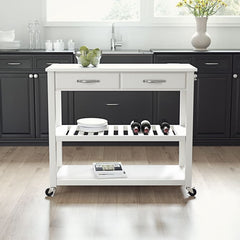 Crosley 43 Inch Granite Top Kitchen Prep Cart - KF30056 - The Home Selection