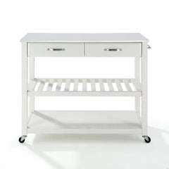 Crosley 43 Inch Granite Top Kitchen Prep Cart - KF30056 - The Home Selection