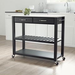Crosley 43 Inch Granite Top Kitchen Prep Cart - KF30056 - The Home Selection