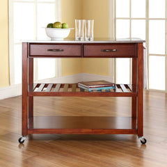 Crosley 43 Inch Stainless Steel Top Kitchen Prep Cart - KF30052 - The Home Selection