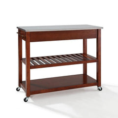 Crosley 43 Inch Stainless Steel Top Kitchen Prep Cart - KF30052 - The Home Selection