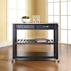 Crosley 43 Inch Stainless Steel Top Kitchen Prep Cart - KF30052 - The Home Selection