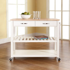 Crosley 43 Inch Wood Top Kitchen Prep Cart - KF30051 - The Home Selection