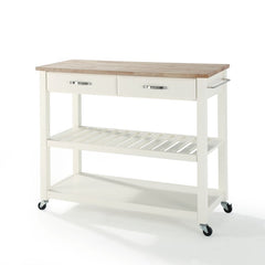 Crosley 43 Inch Wood Top Kitchen Prep Cart - KF30051 - The Home Selection