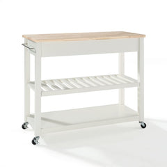 Crosley 43 Inch Wood Top Kitchen Prep Cart - KF30051 - The Home Selection