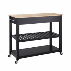 Crosley 43 Inch Wood Top Kitchen Prep Cart - KF30051 - The Home Selection