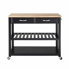 Crosley 43 Inch Wood Top Kitchen Prep Cart - KF30051 - The Home Selection
