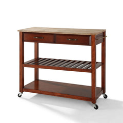 Crosley 43 Inch Wood Top Kitchen Prep Cart - KF30051 - The Home Selection