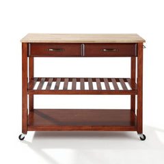 Crosley 43 Inch Wood Top Kitchen Prep Cart - KF30051 - The Home Selection