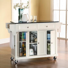 Crosley 51.50 Inch Full Size Granite Top Kitchen Cart - KF30004E - The Home Selection