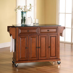 Crosley 51.50 Inch Full Size Granite Top Kitchen Cart - KF30004E - The Home Selection