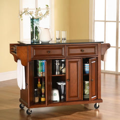 Crosley 51.50 Inch Full Size Granite Top Kitchen Cart - KF30004E - The Home Selection