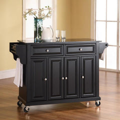 Crosley 51.50 Inch Full Size Granite Top Kitchen Cart - KF30004E - The Home Selection