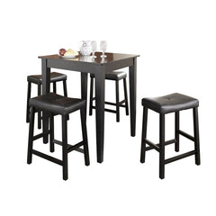 Crosley 5pc Pub Dining Set W/Upholstered Saddle Stools - KD520008 - The Home Selection
