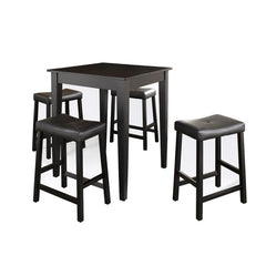 Crosley 5pc Pub Dining Set W/Upholstered Saddle Stools - KD520008 - The Home Selection