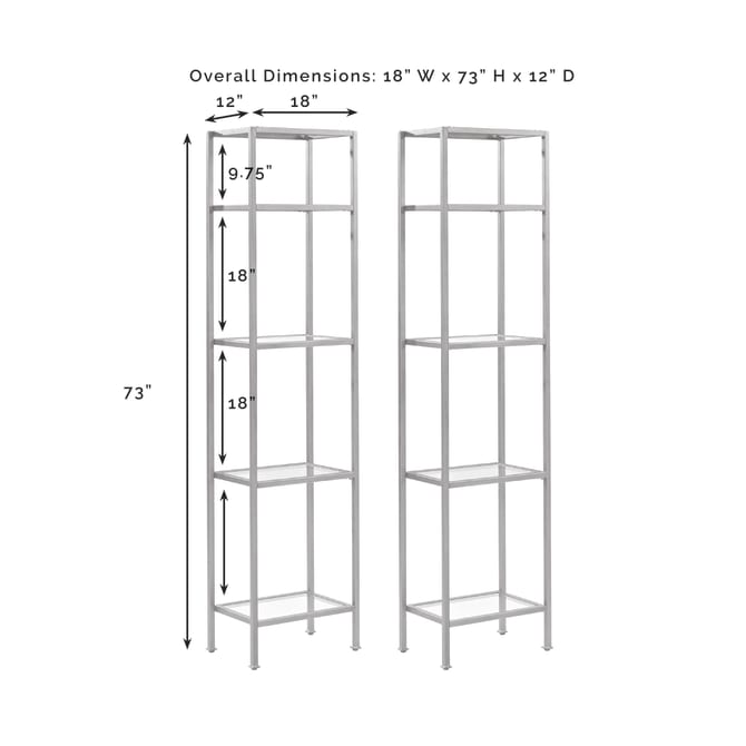 Crosley Aimee 36 Inch 2pc Etagere Set - KF6005 - The Home Selection