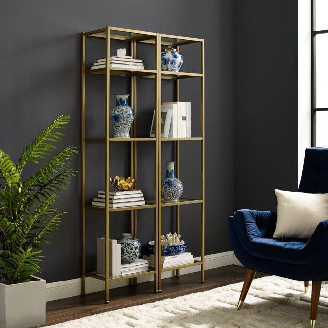 Crosley Aimee 36 Inch 2pc Etagere Set - KF6005 - The Home Selection