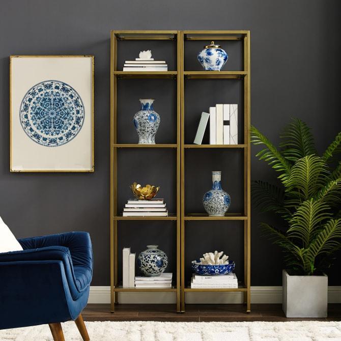 Crosley Aimee 36 Inch 2pc Etagere Set - KF6005 - The Home Selection