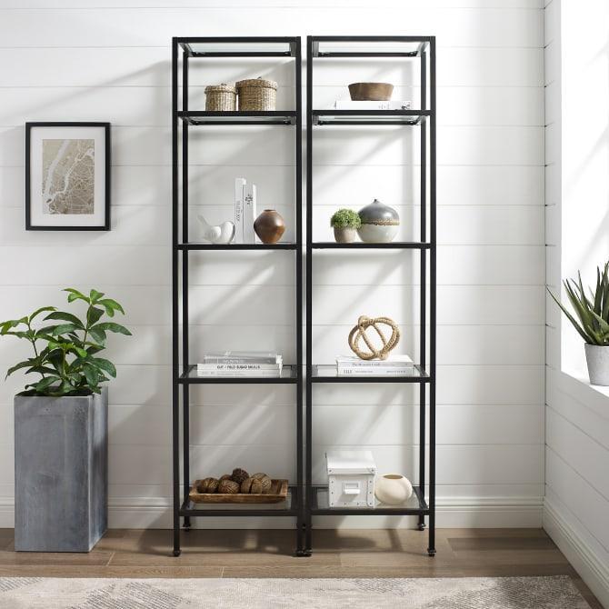 Crosley Aimee 36 Inch 2pc Etagere Set - KF6005 - The Home Selection