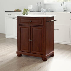 Crosley Alexandria 31 Inch Granite Top Portable Kitchen Island/Cart - KF30020A - The Home Selection