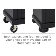 Crosley Alexandria 31 Inch Granite Top Portable Kitchen Island/Cart - KF30020A - The Home Selection