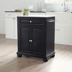 Crosley Alexandria 31 Inch Granite Top Portable Kitchen Island/Cart - KF30020A - The Home Selection