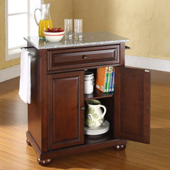 Crosley Alexandria 31 Inch Granite Top Portable Kitchen Island/Cart - KF30023A - The Home Selection