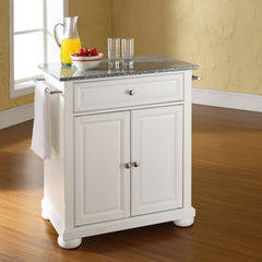Crosley Alexandria 31 Inch Granite Top Portable Kitchen Island/Cart - KF30023A - The Home Selection