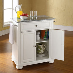 Crosley Alexandria 31 Inch Granite Top Portable Kitchen Island/Cart - KF30023A - The Home Selection