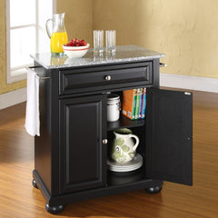 Crosley Alexandria 31 Inch Granite Top Portable Kitchen Island/Cart - KF30023A - The Home Selection