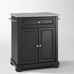 Crosley Alexandria 31 Inch Granite Top Portable Kitchen Island/Cart - KF30023A - The Home Selection