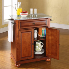 Crosley Alexandria 31 Inch Granite Top Portable Kitchen Island/Cart - KF30023A - The Home Selection