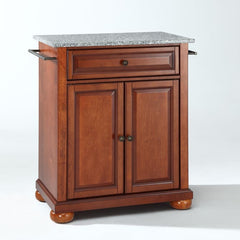 Crosley Alexandria 31 Inch Granite Top Portable Kitchen Island/Cart - KF30023A - The Home Selection