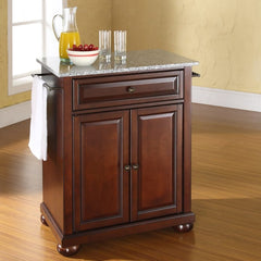 Crosley Alexandria 31 Inch Granite Top Portable Kitchen Island/Cart - KF30023A - The Home Selection