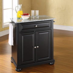 Crosley Alexandria 31 Inch Granite Top Portable Kitchen Island/Cart - KF30023A - The Home Selection