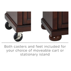 Crosley Alexandria 31 Inch Granite Top Portable Kitchen Island/Cart - KF30024A - The Home Selection