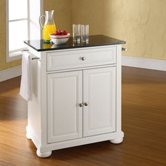 Crosley Alexandria 31 Inch Granite Top Portable Kitchen Island/Cart - KF30024A - The Home Selection