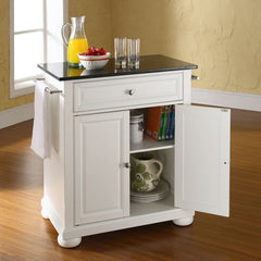 Crosley Alexandria 31 Inch Granite Top Portable Kitchen Island/Cart - KF30024A - The Home Selection