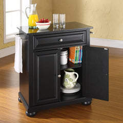 Crosley Alexandria 31 Inch Granite Top Portable Kitchen Island/Cart - KF30024A - The Home Selection