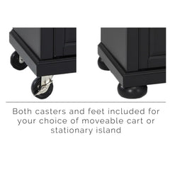 Crosley Alexandria 31 Inch Granite Top Portable Kitchen Island/Cart - KF30024A - The Home Selection
