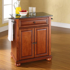 Crosley Alexandria 31 Inch Granite Top Portable Kitchen Island/Cart - KF30024A - The Home Selection