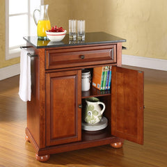 Crosley Alexandria 31 Inch Granite Top Portable Kitchen Island/Cart - KF30024A - The Home Selection