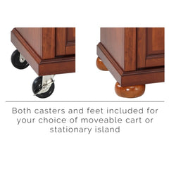 Crosley Alexandria 31 Inch Granite Top Portable Kitchen Island/Cart - KF30024A - The Home Selection