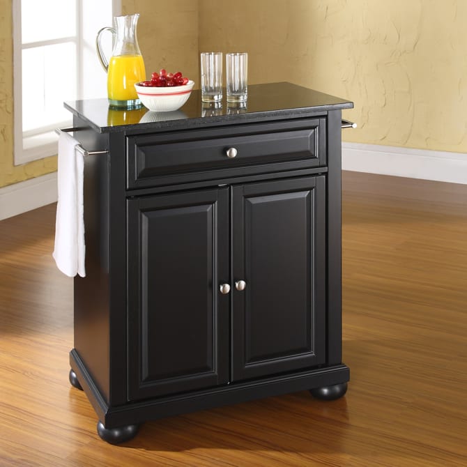 Crosley Alexandria 31 Inch Granite Top Portable Kitchen Island/Cart - KF30024A - The Home Selection