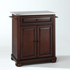 Crosley Alexandria 31 Inch Stainless Steel Top Portable Kitchen Island/Cart - KF30022A - The Home Selection