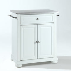 Crosley Alexandria 31 Inch Stainless Steel Top Portable Kitchen Island/Cart - KF30022A - The Home Selection