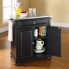 Crosley Alexandria 31 Inch Stainless Steel Top Portable Kitchen Island/Cart - KF30022A - The Home Selection