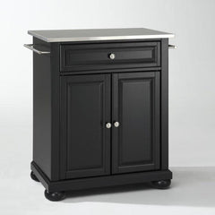 Crosley Alexandria 31 Inch Stainless Steel Top Portable Kitchen Island/Cart - KF30022A - The Home Selection