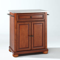 Crosley Alexandria 31 Inch Stainless Steel Top Portable Kitchen Island/Cart - KF30022A - The Home Selection