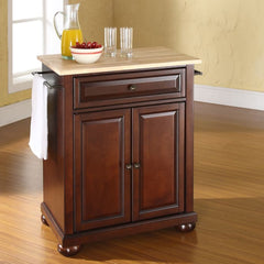 Crosley Alexandria 31 Inch Wood Top Portable Kitchen Island/Cart - KF30021A - The Home Selection